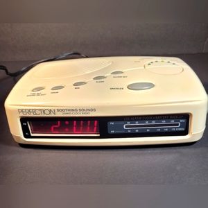 Perfection Soothing Sound 2 Band Clock Radio Sound Therapy Tested & Works